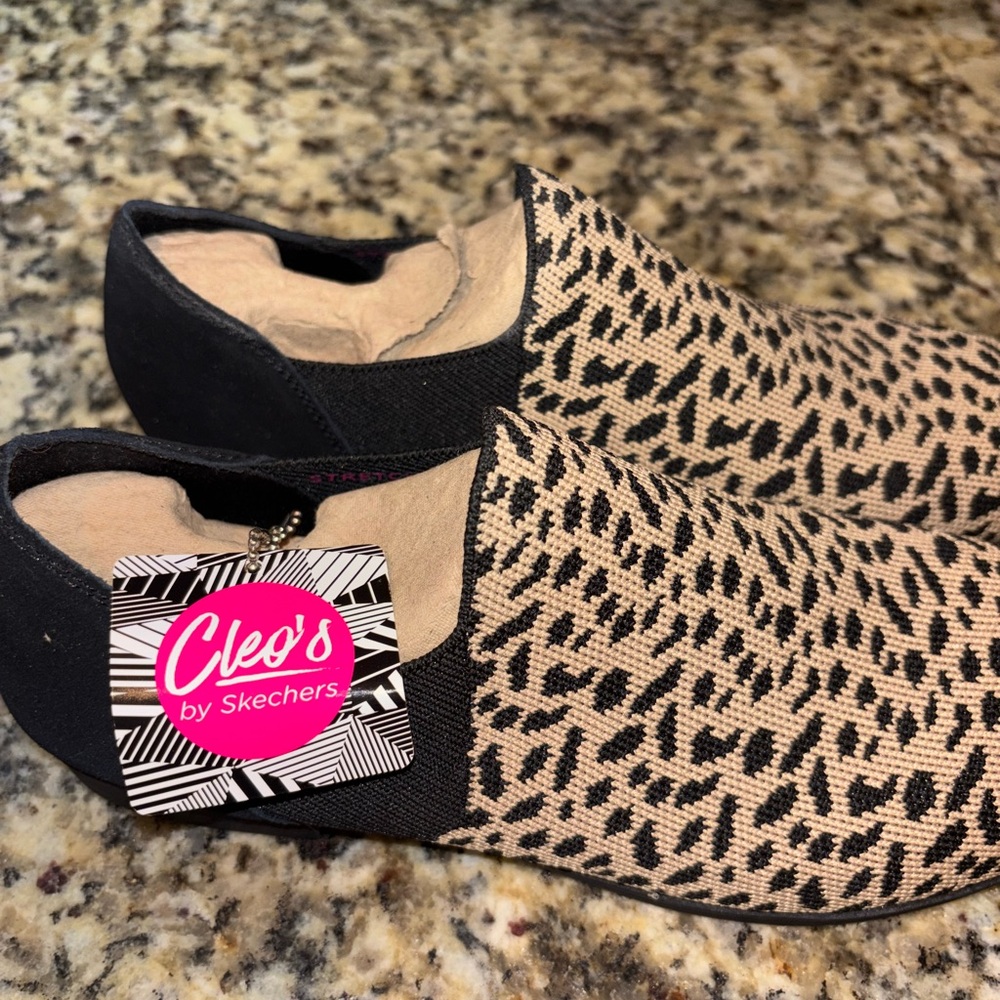 Skechers Women's Leopard Print Slip-On Shoes